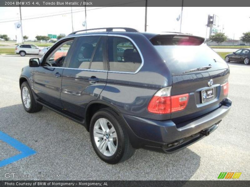 Toledo Blue Metallic / Black 2004 BMW X5 4.4i