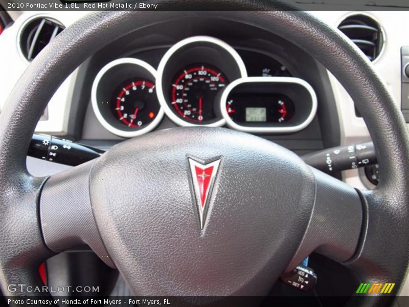 Red Hot Metallic / Ebony 2010 Pontiac Vibe 1.8L