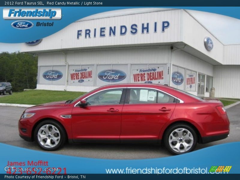 Red Candy Metallic / Light Stone 2012 Ford Taurus SEL
