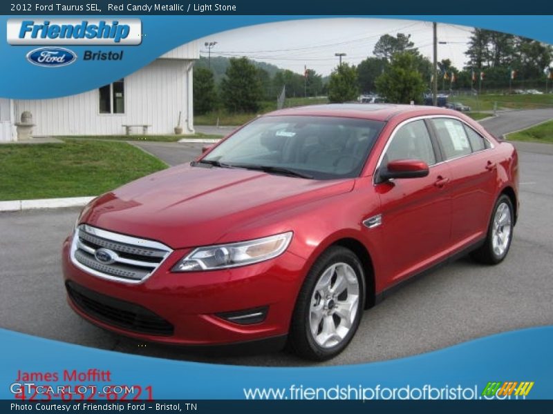 Red Candy Metallic / Light Stone 2012 Ford Taurus SEL