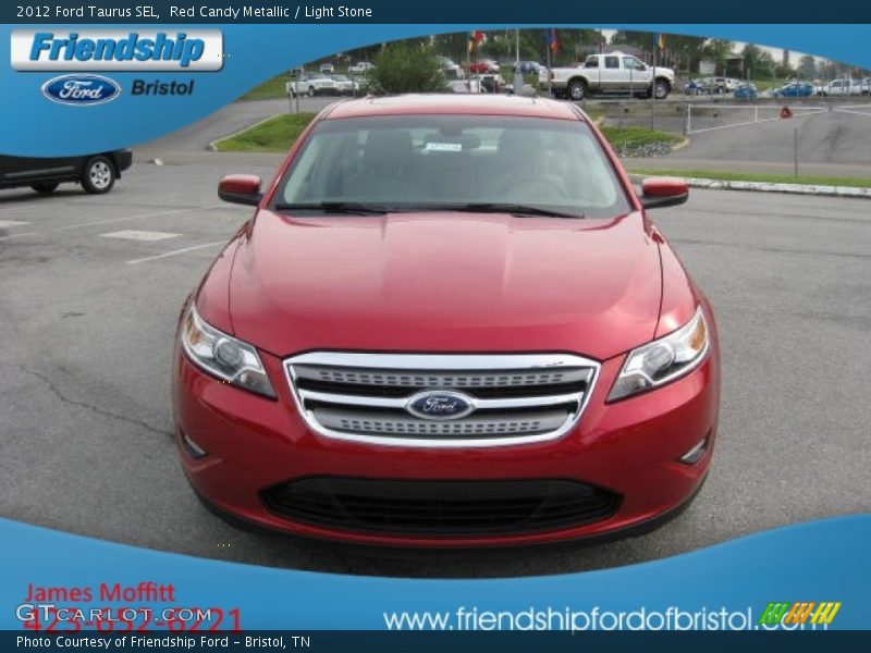 Red Candy Metallic / Light Stone 2012 Ford Taurus SEL