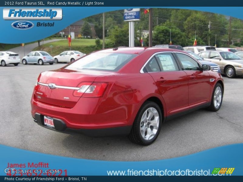 Red Candy Metallic / Light Stone 2012 Ford Taurus SEL