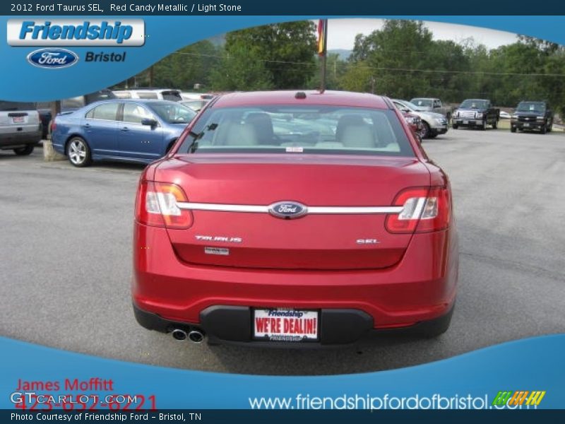 Red Candy Metallic / Light Stone 2012 Ford Taurus SEL