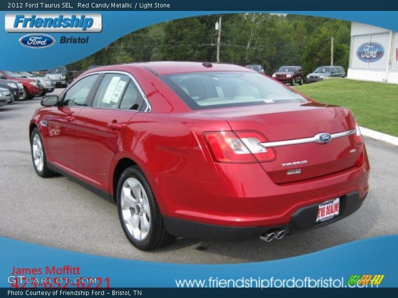 Red Candy Metallic / Light Stone 2012 Ford Taurus SEL