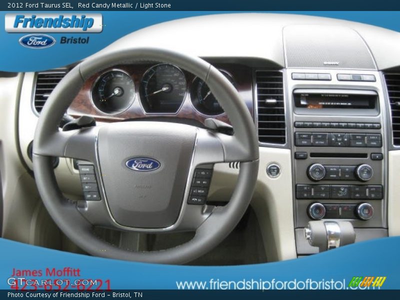 Red Candy Metallic / Light Stone 2012 Ford Taurus SEL