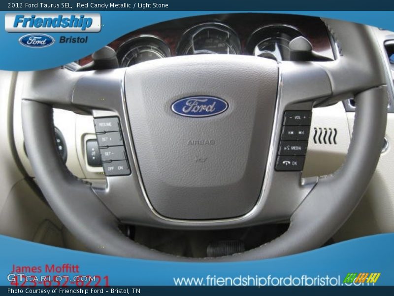 Red Candy Metallic / Light Stone 2012 Ford Taurus SEL