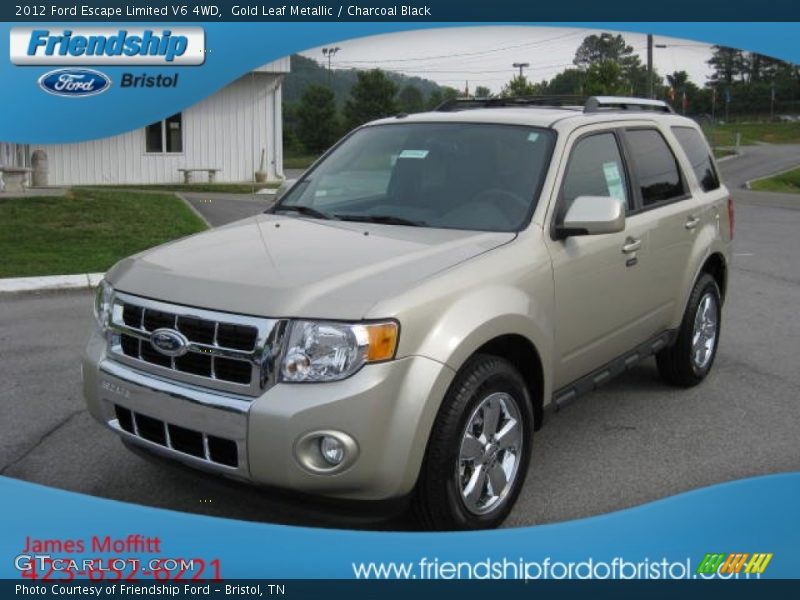 Gold Leaf Metallic / Charcoal Black 2012 Ford Escape Limited V6 4WD