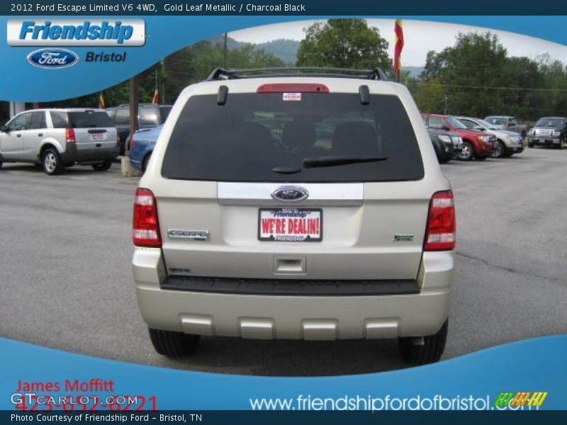 Gold Leaf Metallic / Charcoal Black 2012 Ford Escape Limited V6 4WD