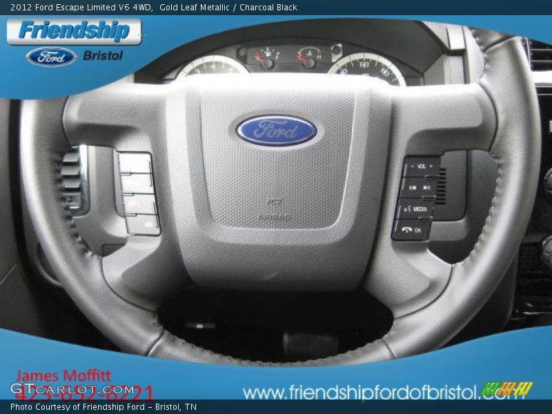 Gold Leaf Metallic / Charcoal Black 2012 Ford Escape Limited V6 4WD