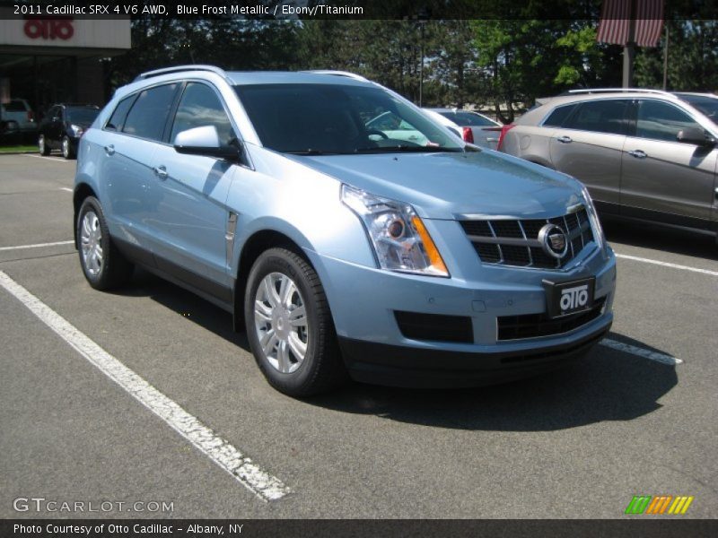 Blue Frost Metallic / Ebony/Titanium 2011 Cadillac SRX 4 V6 AWD