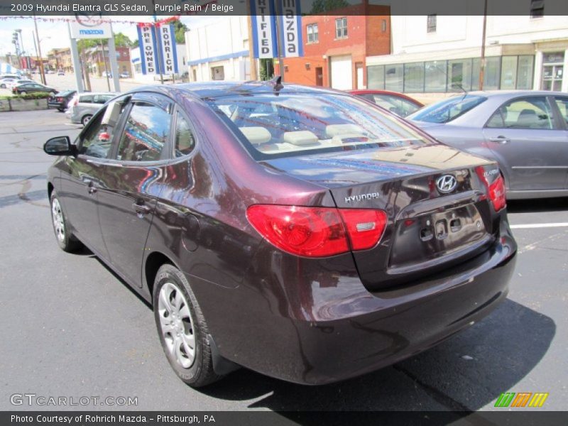 Purple Rain / Beige 2009 Hyundai Elantra GLS Sedan