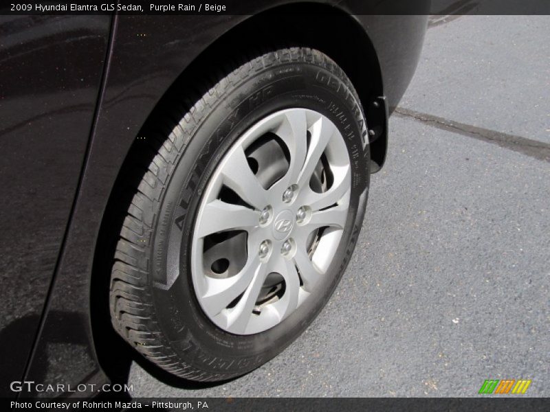 Purple Rain / Beige 2009 Hyundai Elantra GLS Sedan