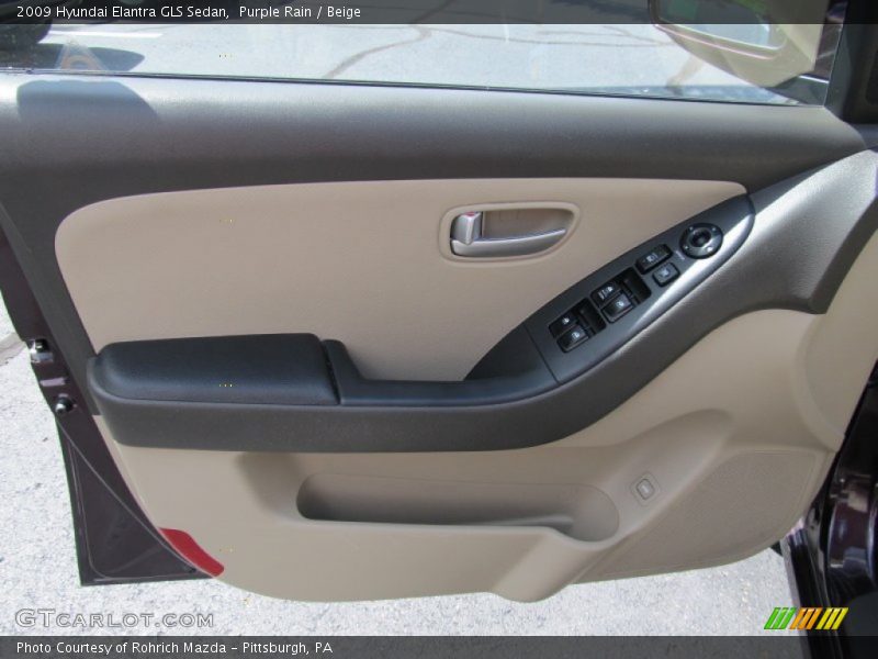Purple Rain / Beige 2009 Hyundai Elantra GLS Sedan