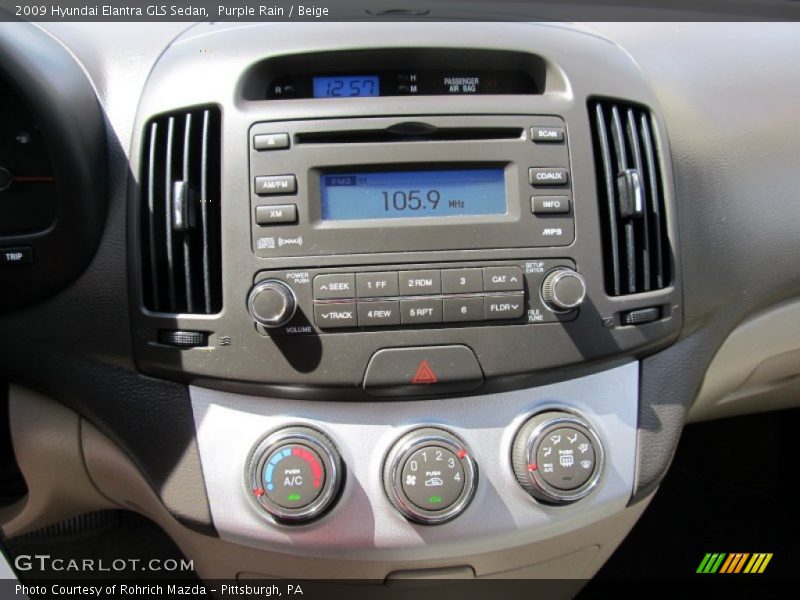 Purple Rain / Beige 2009 Hyundai Elantra GLS Sedan