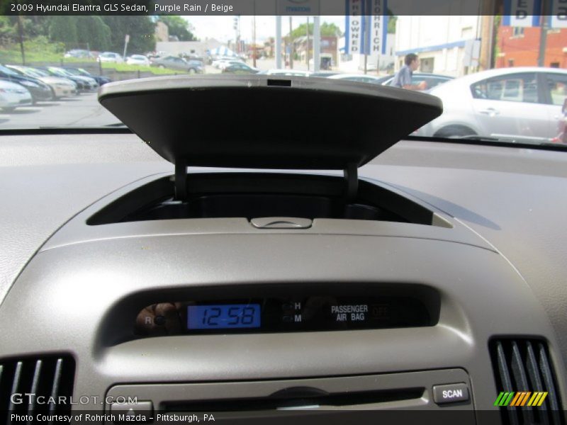Purple Rain / Beige 2009 Hyundai Elantra GLS Sedan