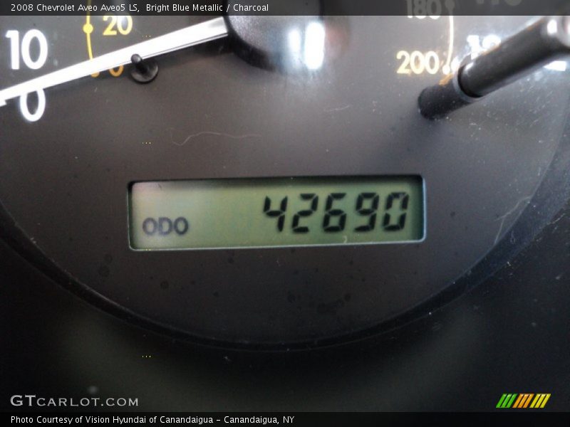 Bright Blue Metallic / Charcoal 2008 Chevrolet Aveo Aveo5 LS