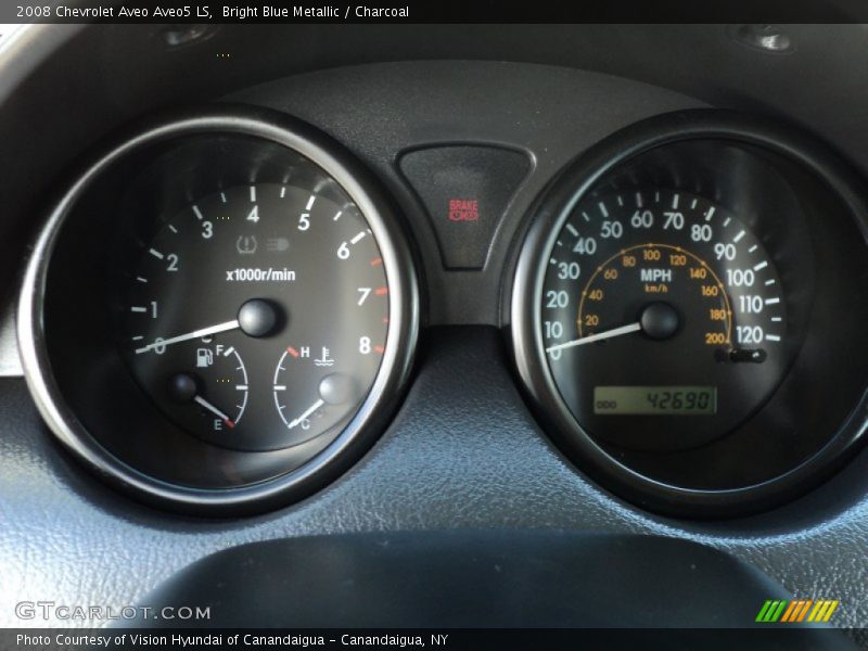 Bright Blue Metallic / Charcoal 2008 Chevrolet Aveo Aveo5 LS