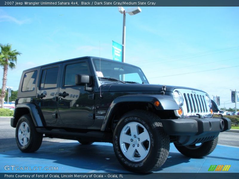 Black / Dark Slate Gray/Medium Slate Gray 2007 Jeep Wrangler Unlimited Sahara 4x4