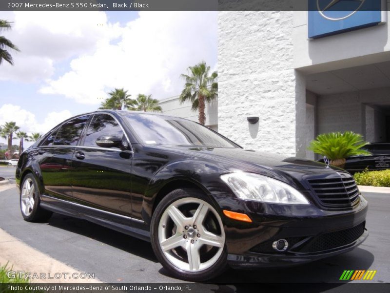Black / Black 2007 Mercedes-Benz S 550 Sedan