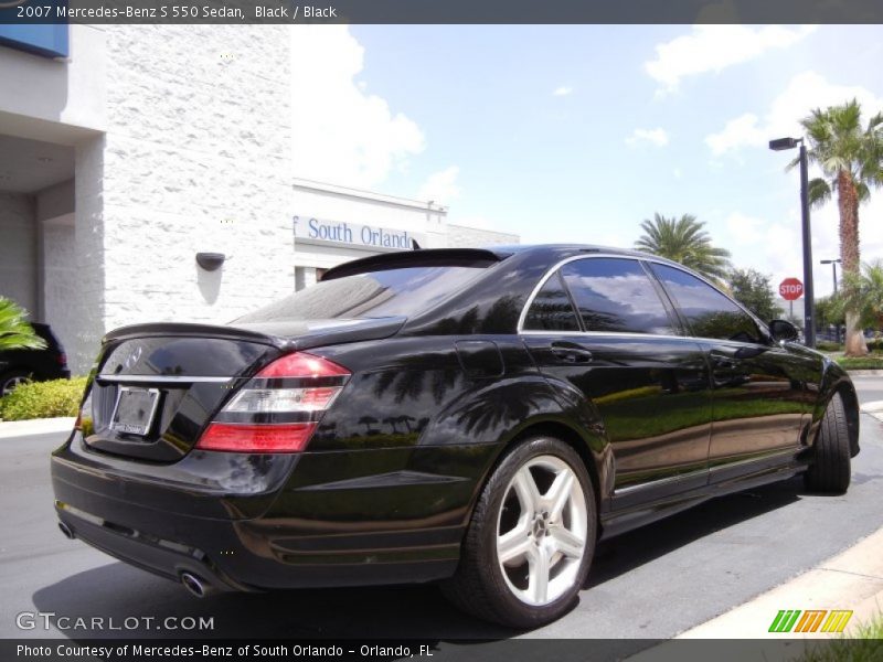 Black / Black 2007 Mercedes-Benz S 550 Sedan
