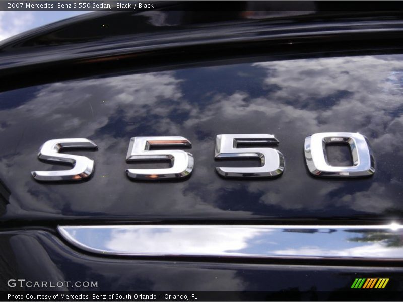 Black / Black 2007 Mercedes-Benz S 550 Sedan