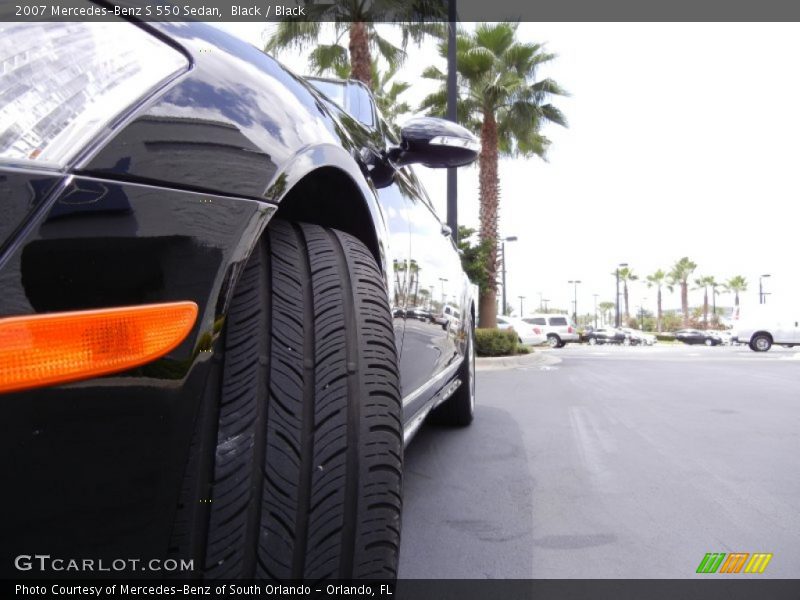 Black / Black 2007 Mercedes-Benz S 550 Sedan