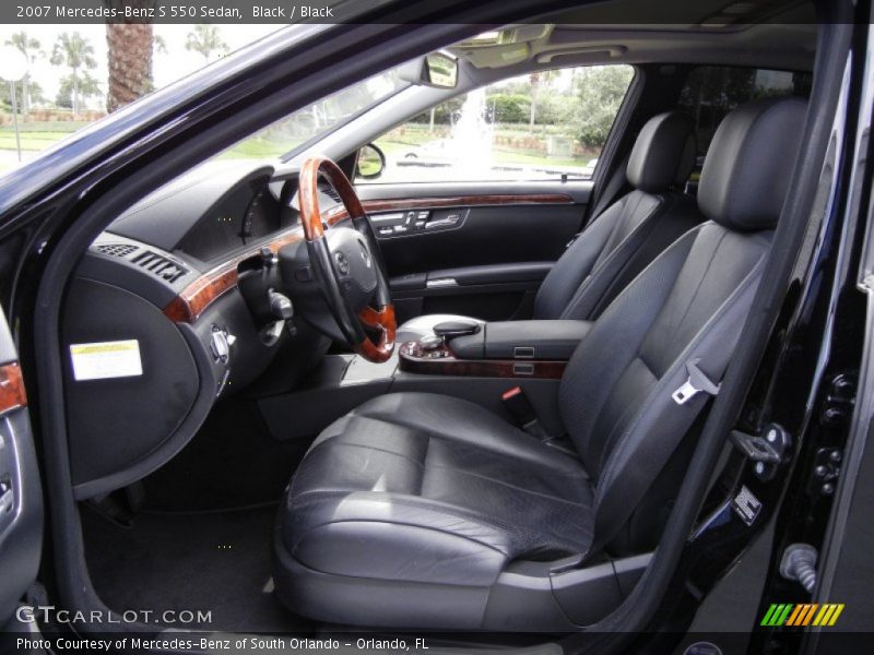 Black / Black 2007 Mercedes-Benz S 550 Sedan