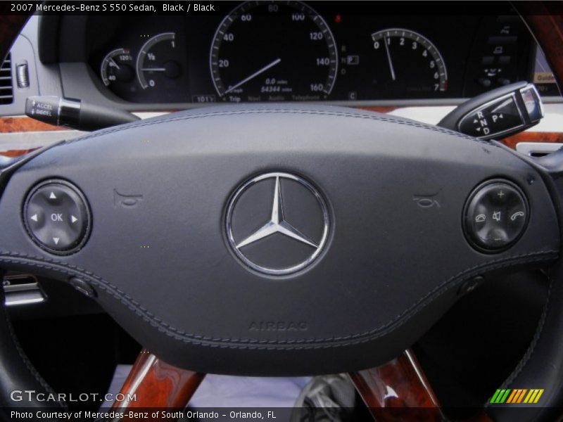 Black / Black 2007 Mercedes-Benz S 550 Sedan