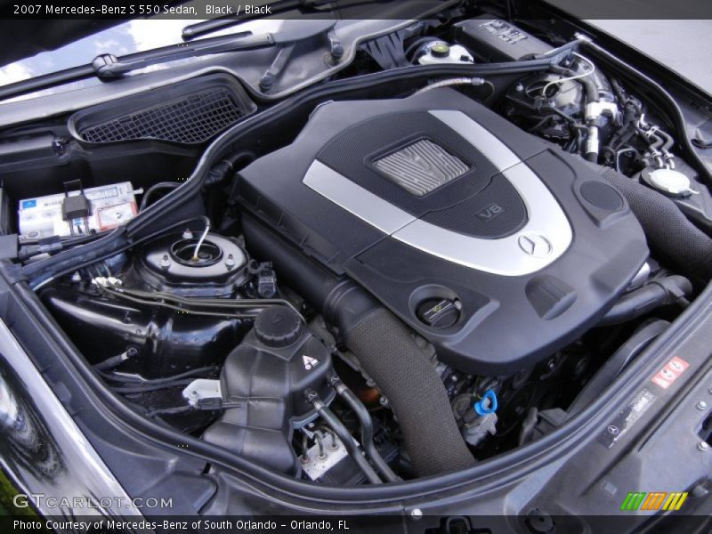 Black / Black 2007 Mercedes-Benz S 550 Sedan