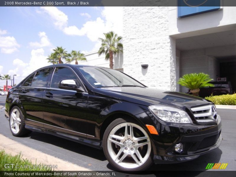 Black / Black 2008 Mercedes-Benz C 300 Sport