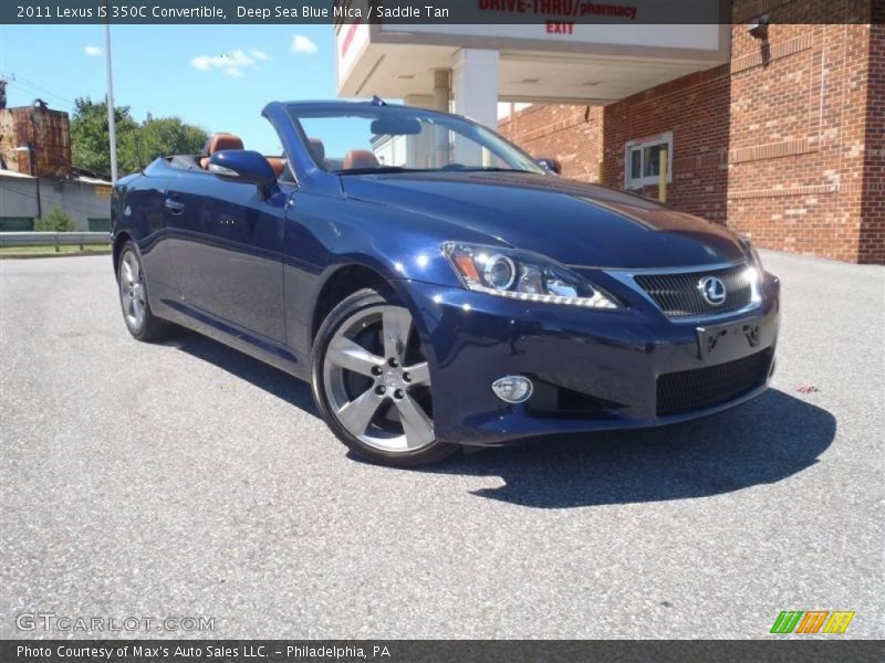 Deep Sea Blue Mica / Saddle Tan 2011 Lexus IS 350C Convertible