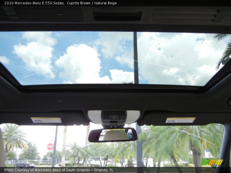 Sunroof of 2010 E 550 Sedan