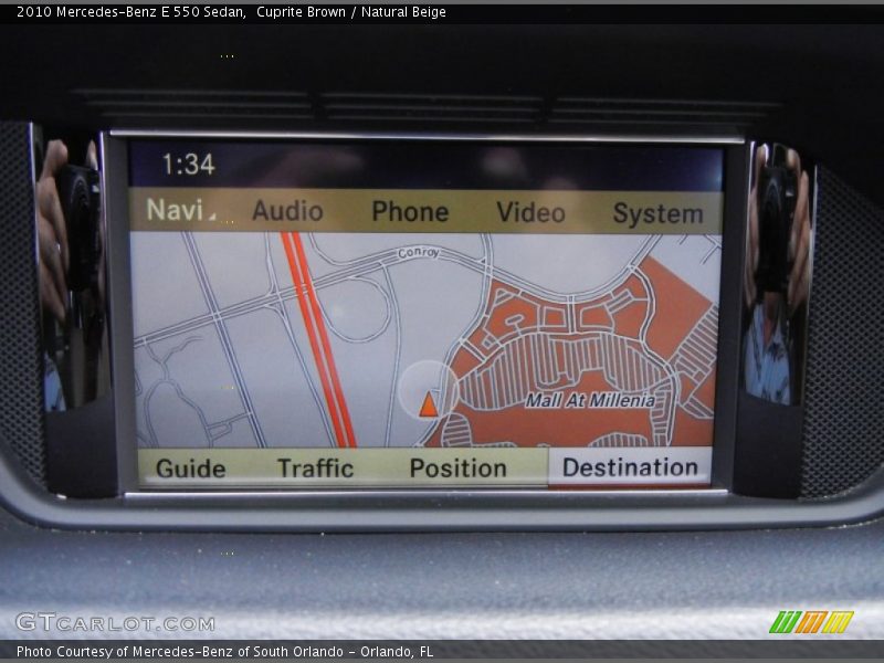 Navigation of 2010 E 550 Sedan