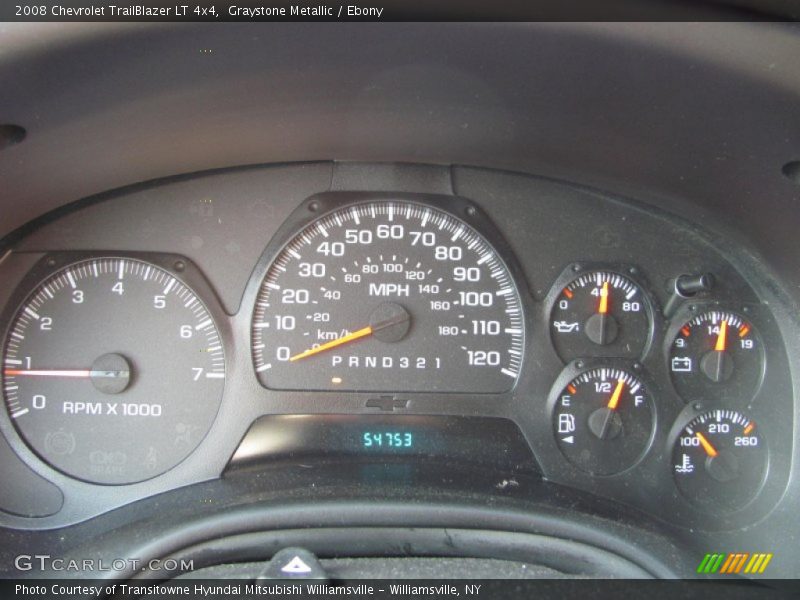 Graystone Metallic / Ebony 2008 Chevrolet TrailBlazer LT 4x4