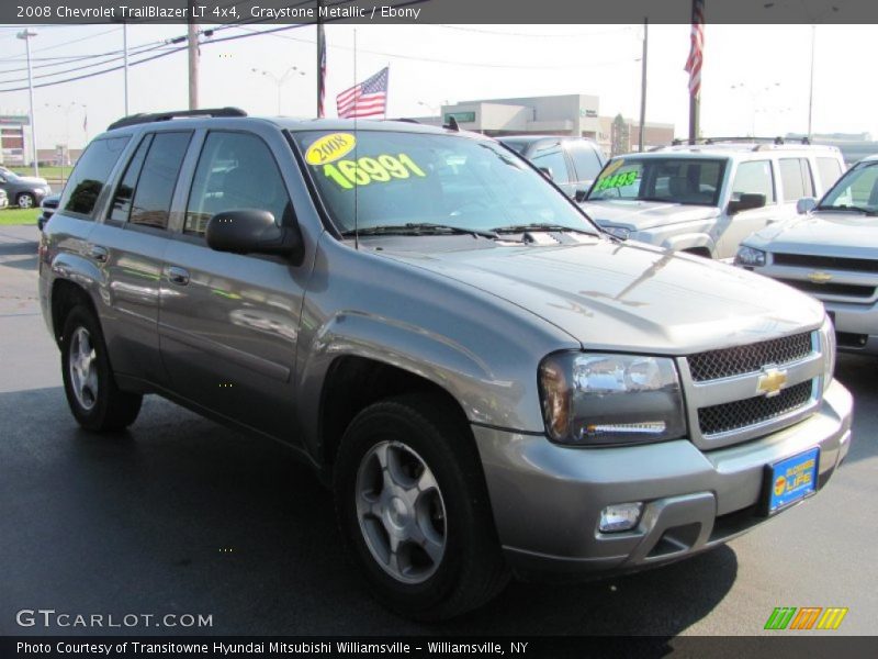 Graystone Metallic / Ebony 2008 Chevrolet TrailBlazer LT 4x4