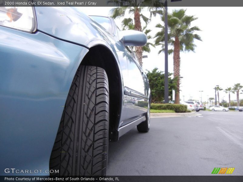 Iced Teal Pearl / Gray 2000 Honda Civic EX Sedan