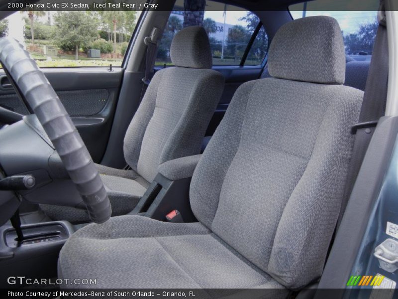Iced Teal Pearl / Gray 2000 Honda Civic EX Sedan