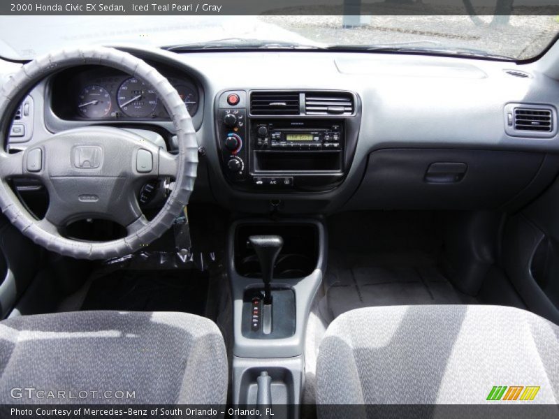 Iced Teal Pearl / Gray 2000 Honda Civic EX Sedan