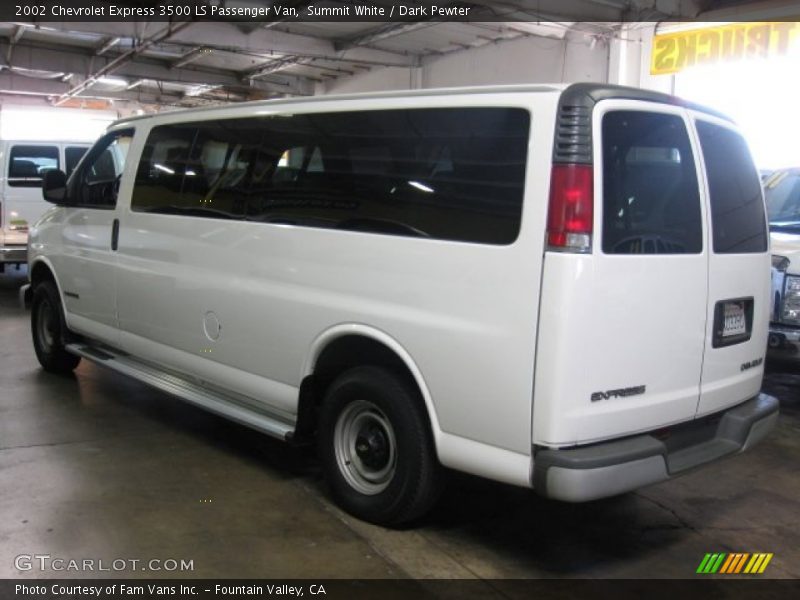 Summit White / Dark Pewter 2002 Chevrolet Express 3500 LS Passenger Van