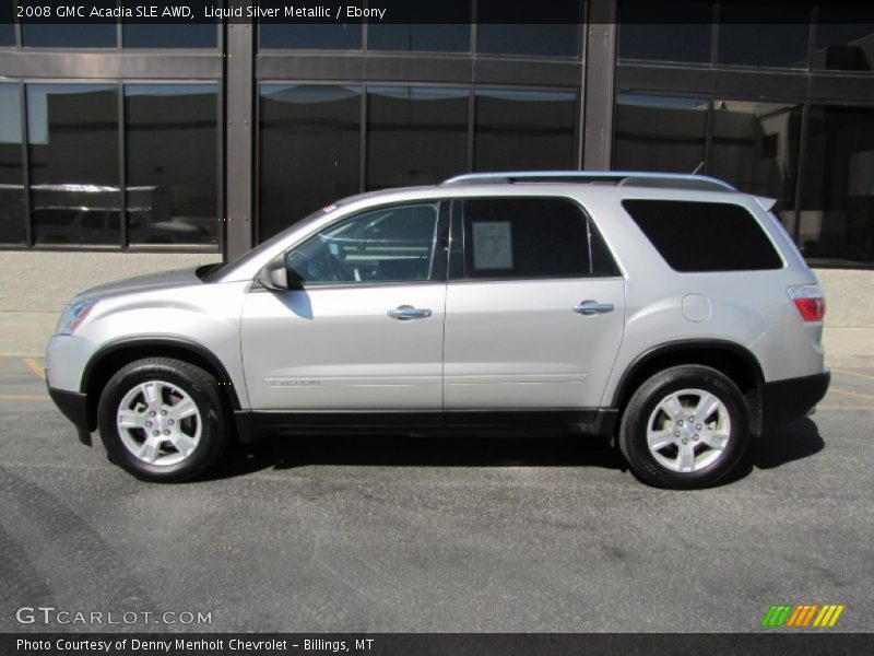 Liquid Silver Metallic / Ebony 2008 GMC Acadia SLE AWD