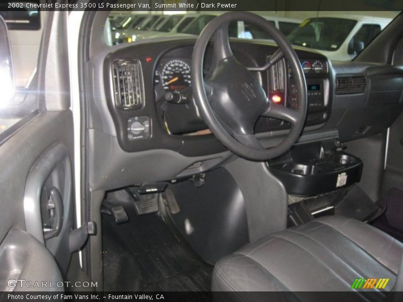 Summit White / Dark Pewter 2002 Chevrolet Express 3500 LS Passenger Van