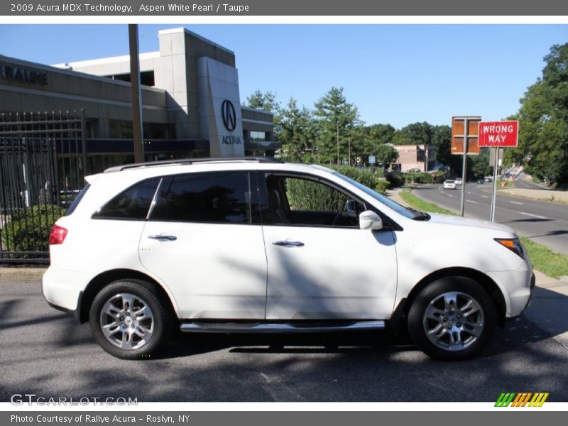Aspen White Pearl / Taupe 2009 Acura MDX Technology