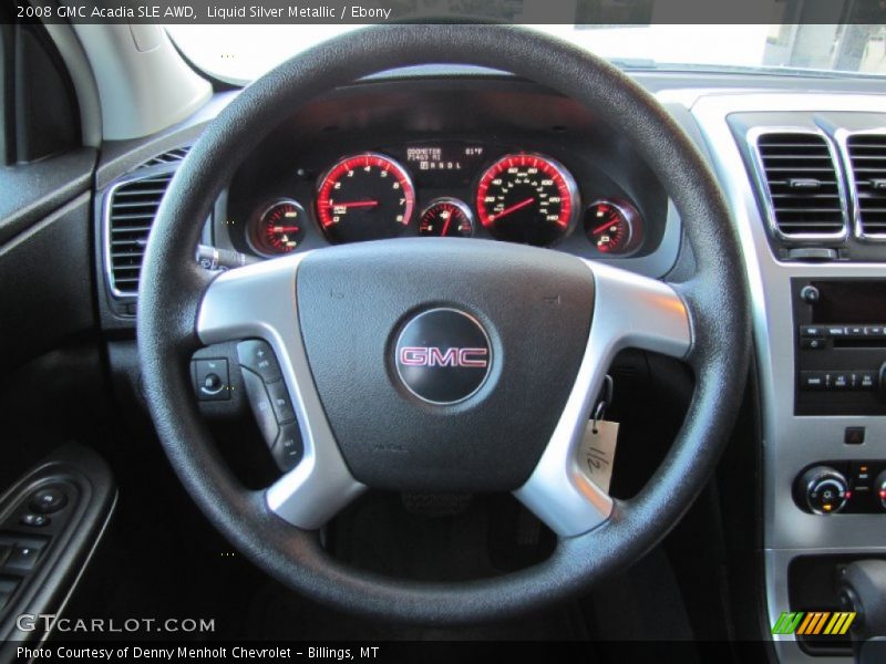 Liquid Silver Metallic / Ebony 2008 GMC Acadia SLE AWD