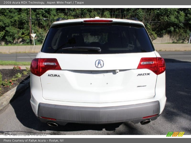 Aspen White Pearl / Taupe 2009 Acura MDX Technology