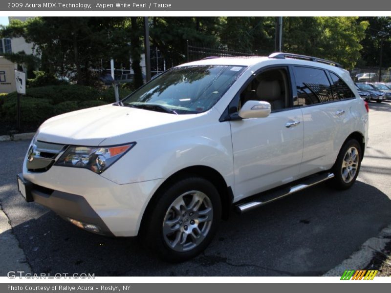 Aspen White Pearl / Taupe 2009 Acura MDX Technology