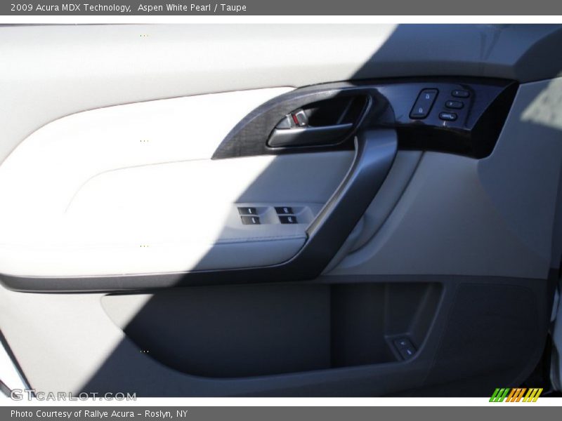 Aspen White Pearl / Taupe 2009 Acura MDX Technology