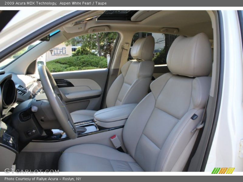 Aspen White Pearl / Taupe 2009 Acura MDX Technology