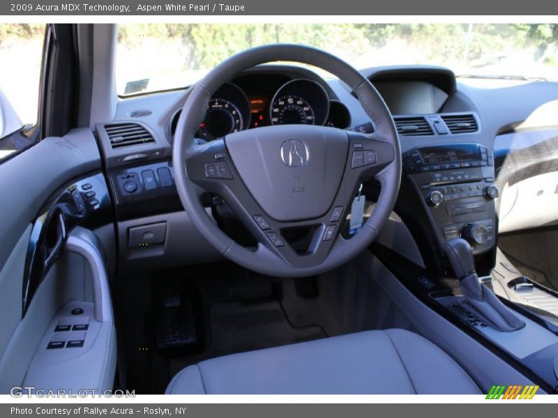 Aspen White Pearl / Taupe 2009 Acura MDX Technology