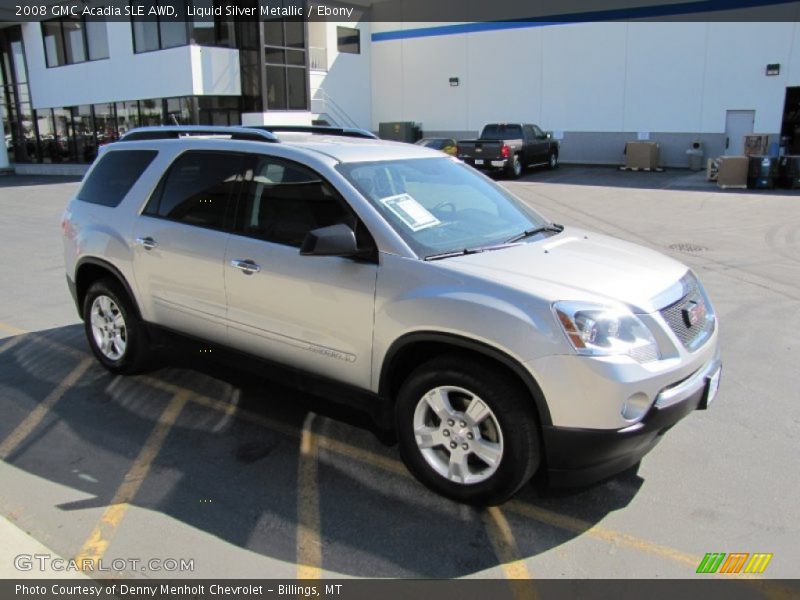 Liquid Silver Metallic / Ebony 2008 GMC Acadia SLE AWD