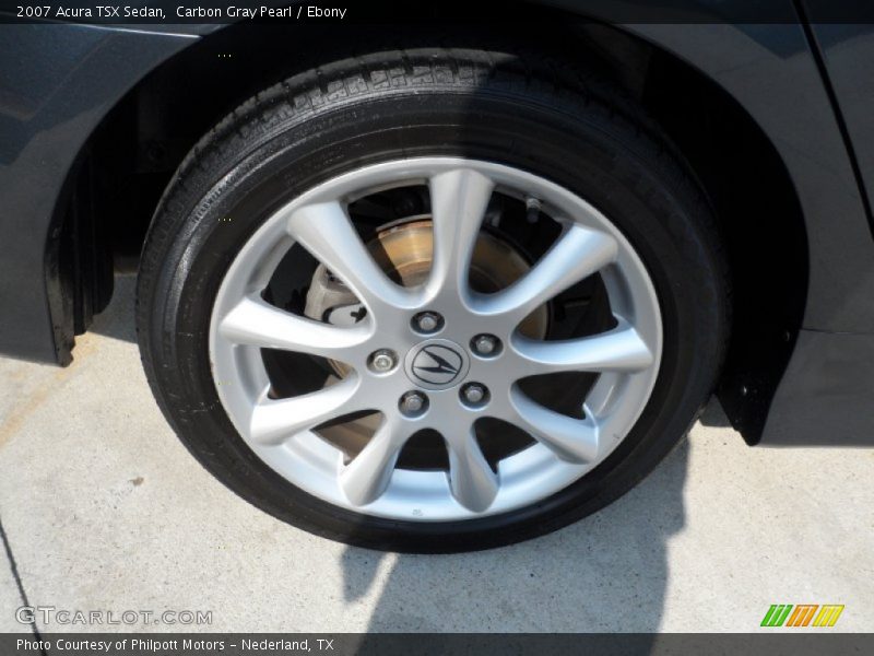 Carbon Gray Pearl / Ebony 2007 Acura TSX Sedan